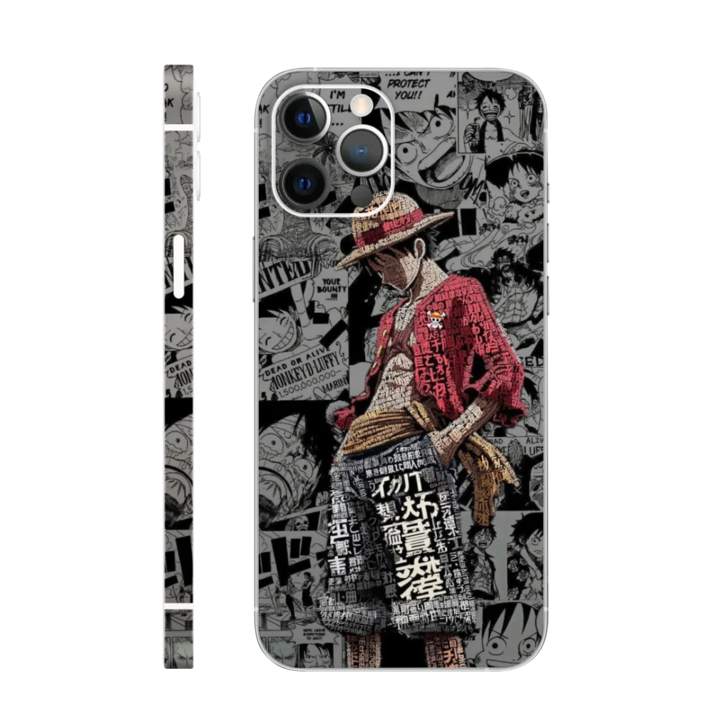 Luffy Typography Mobile Skin