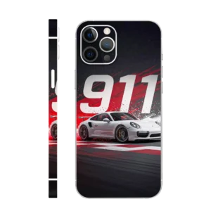 WK Car 33 White Porsche at Night Mobile Skin