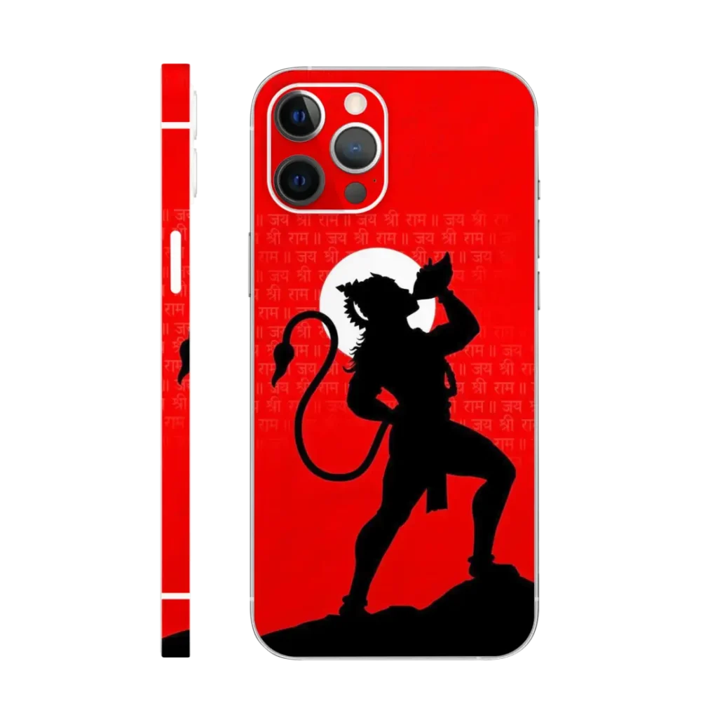 WK God 1 Red Background Hanuman Mobile Skin