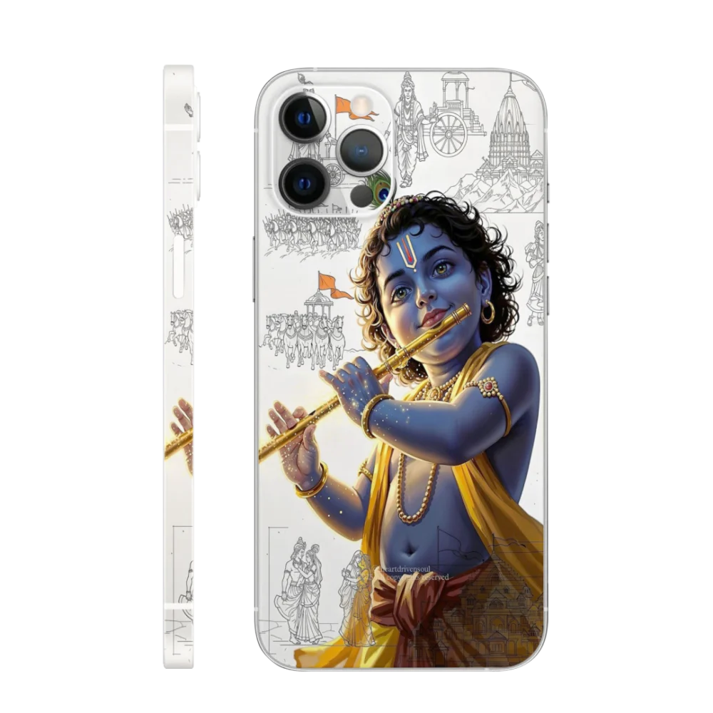 WK God 104 Krishna Flute Smile Mobile Skin