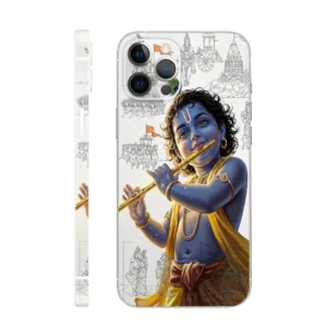 WK God 104 Krishna Flute Smile Mobile Skin