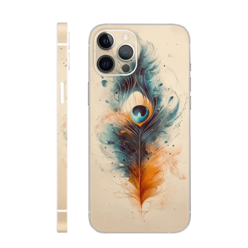 WK God 17 Soft Watercolor Peacock mobile skin