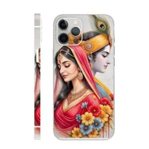 WK God 20 Floral Radha Krishna Mobile Skin