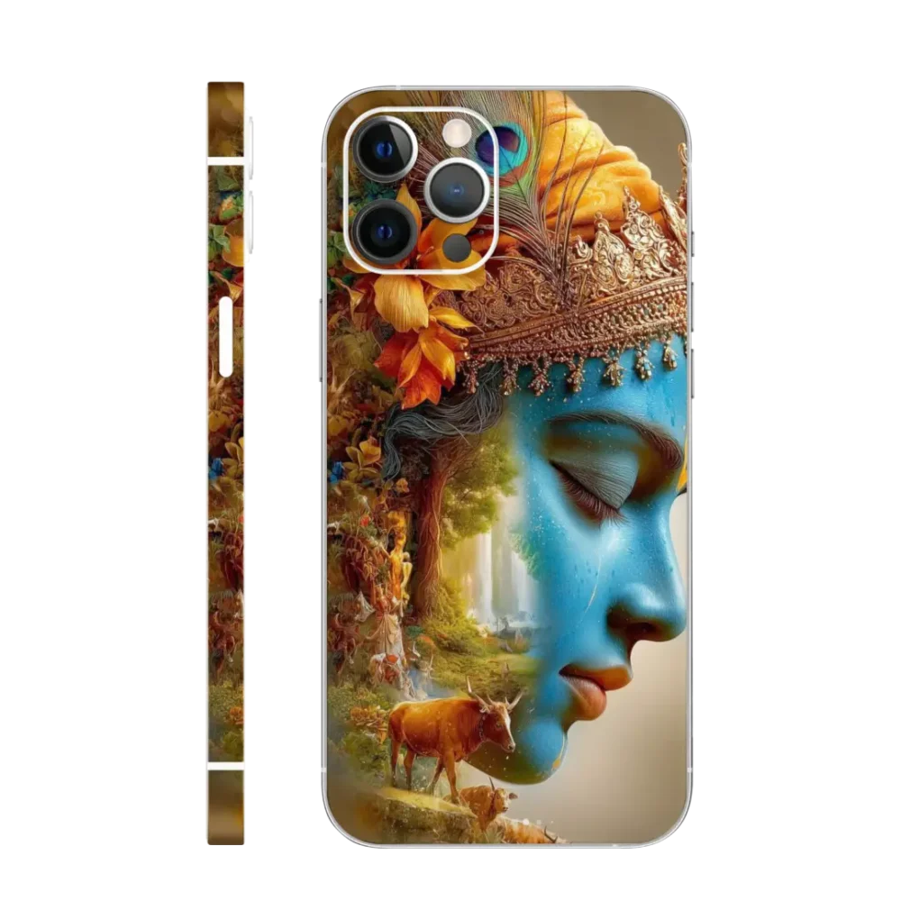 WK God 22 Krishna Double Exposure Mobile Skin