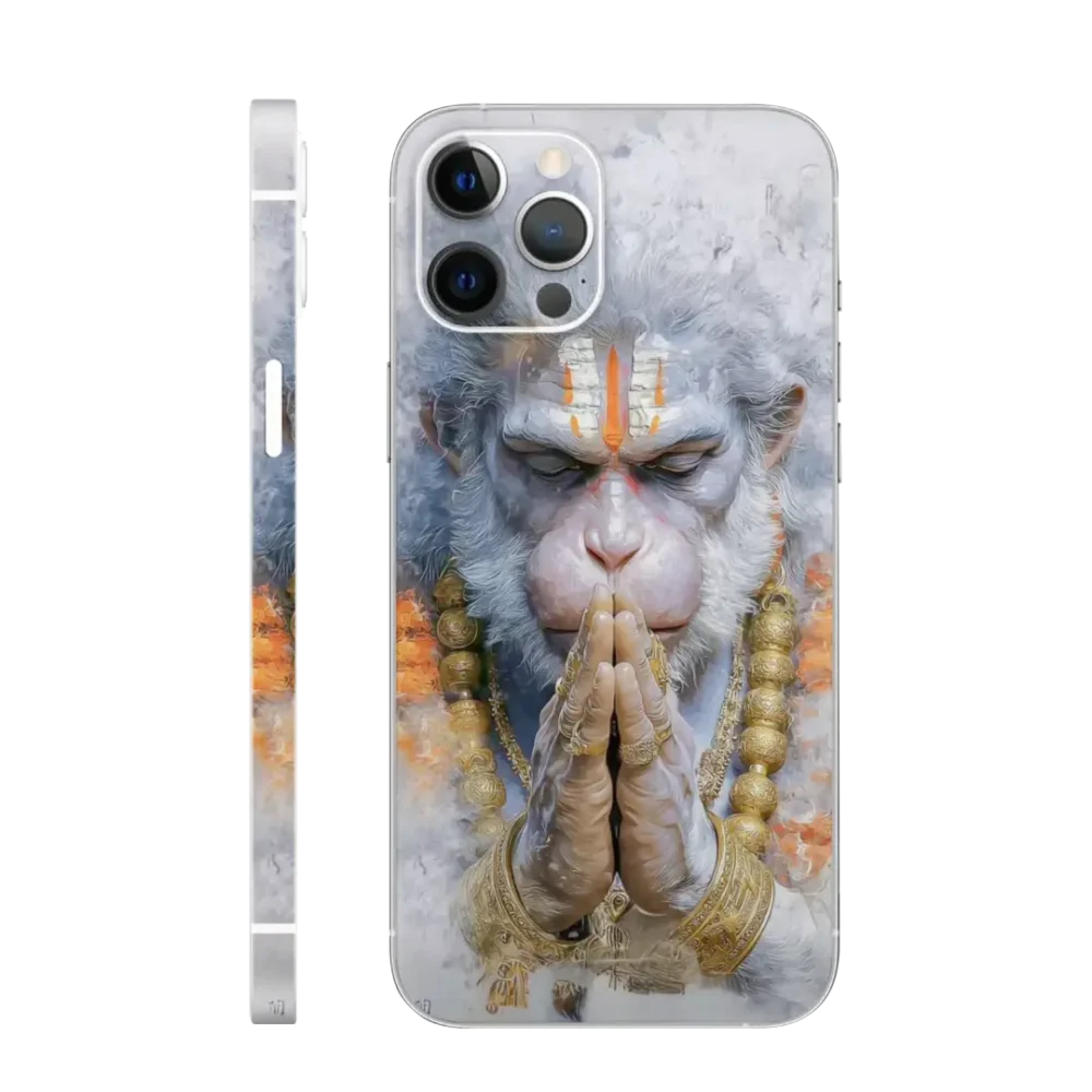 WK God 23 Meditating Silver Hanuman Mobile Skin