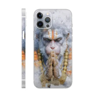 WK God 23 Meditating Silver Hanuman Mobile Skin