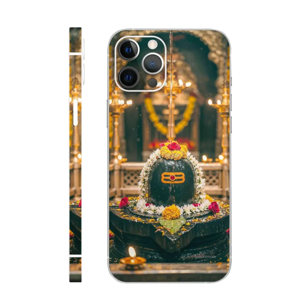 WK God 31 ShivaLing with flowers Mobile Skin