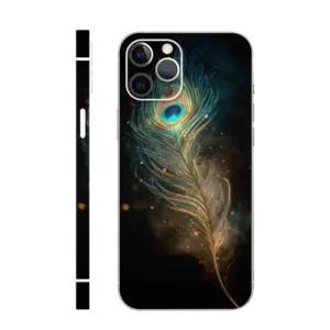 Neon Peacock Feather Mobile Skin