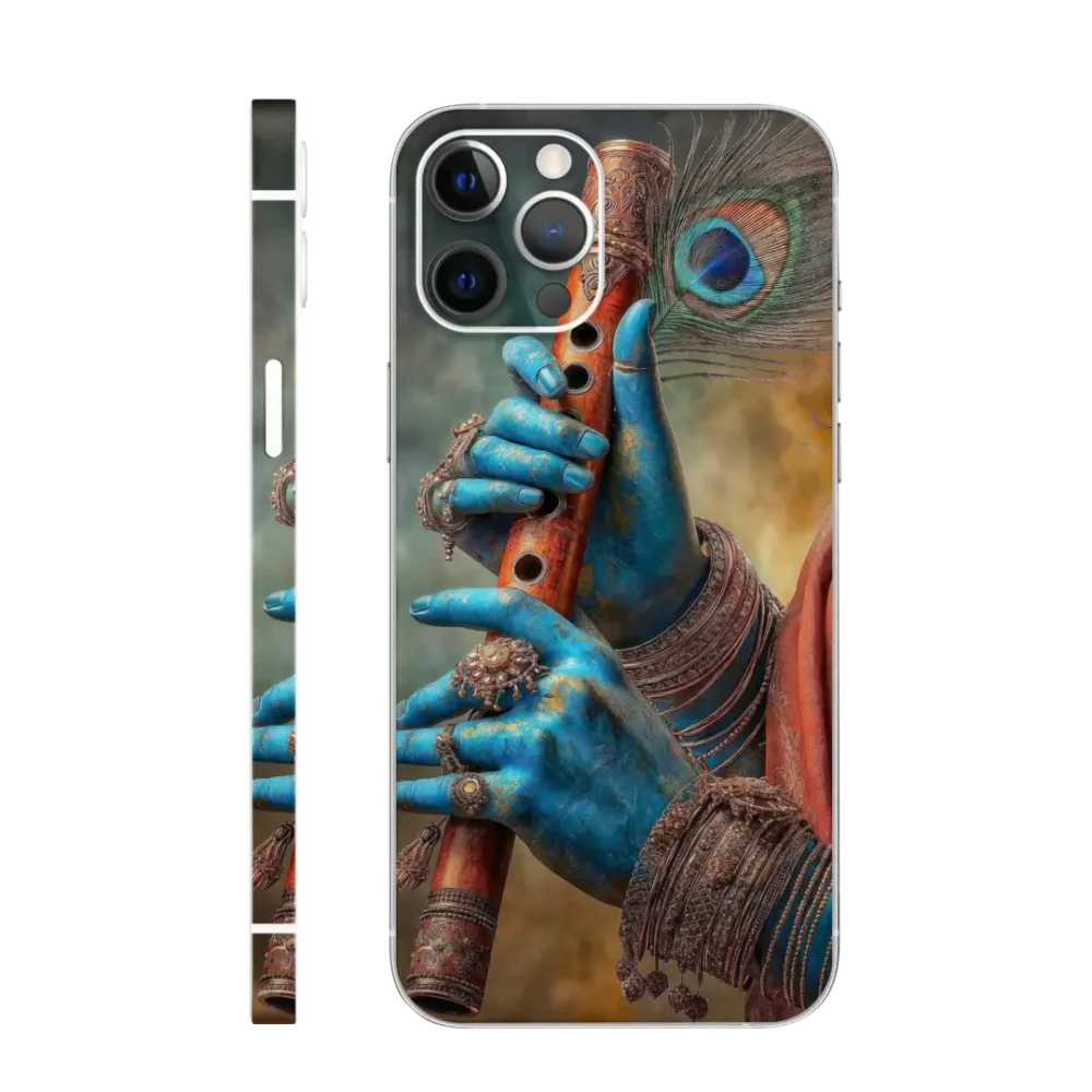 Krishna Hands playing flute mobile skin