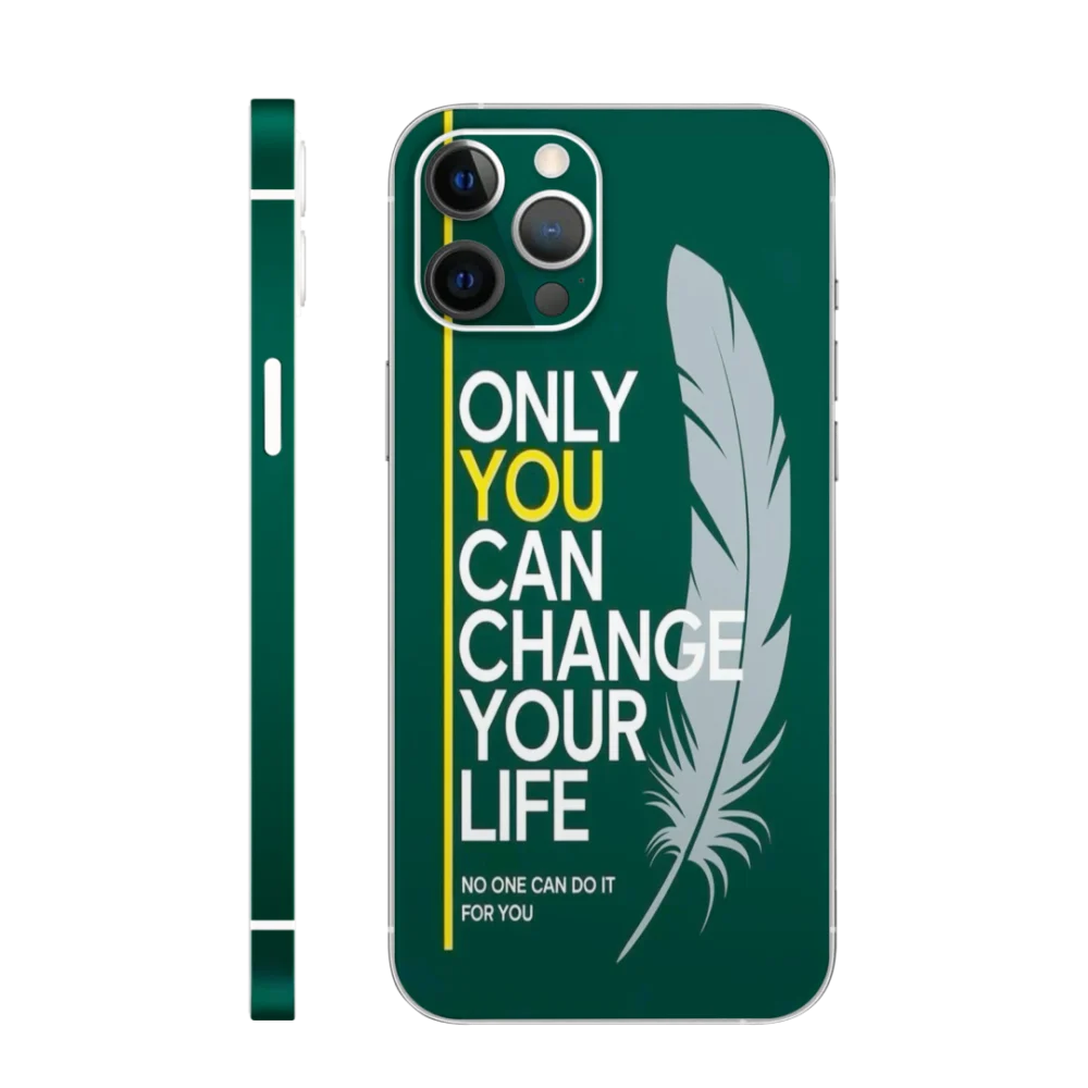 WK quotes 13 Green Feather Mobile Skin