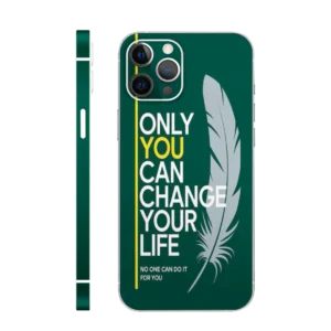WK quotes 13 Green Feather Mobile Skin