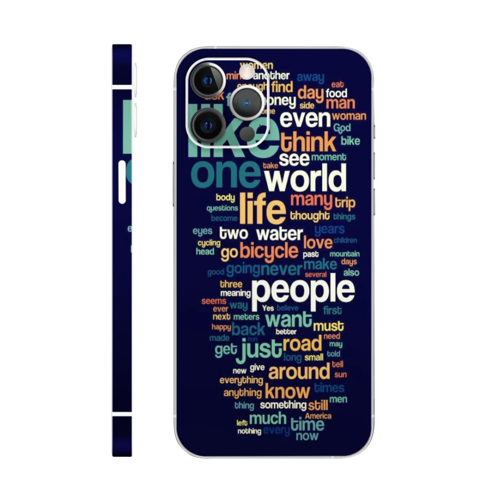 Life Word Cloud Mobile Skin